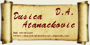 Dušica Atanacković vizit kartica